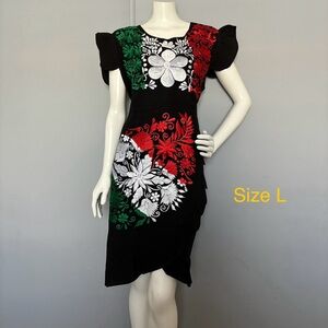 Embroidered Mexican Dress L/ Vestido Mexicano Bordado